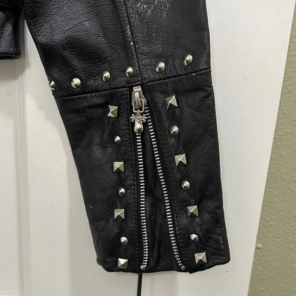 LED ZEPPELIN- Wilson’s Leather Studded Jacket- Medium - Picture 4 of 15